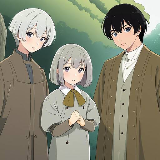 Illustration of Houlen yabusame, len'en in the style of Shibasaki shouji