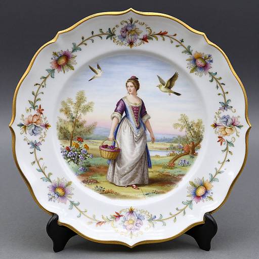 18th-Century Chantilly Porcelain Plate