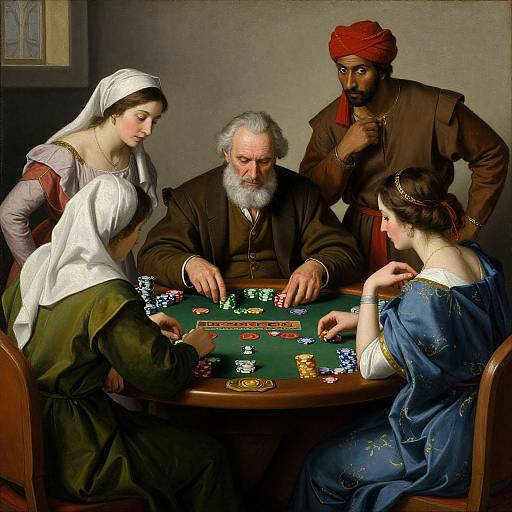 Allegory of Gambling Around the Table