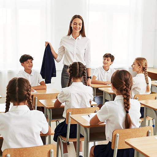 Teacher with Students in Classroom