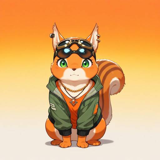 Stylish Squirrel with Sunset Vibes Stylish Squirrel with Sunset Vibes
