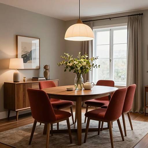 Cozy Warm Wood Dining Room