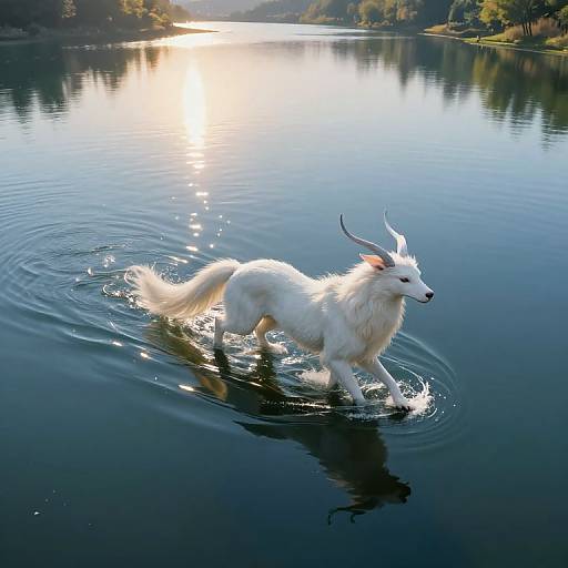 Surreal Dreamscape with Mythical Creature