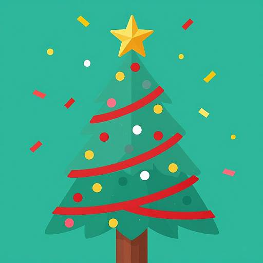 Festive Christmas Tree Vector Art