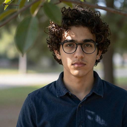 Focused Young Man in Nature's Light