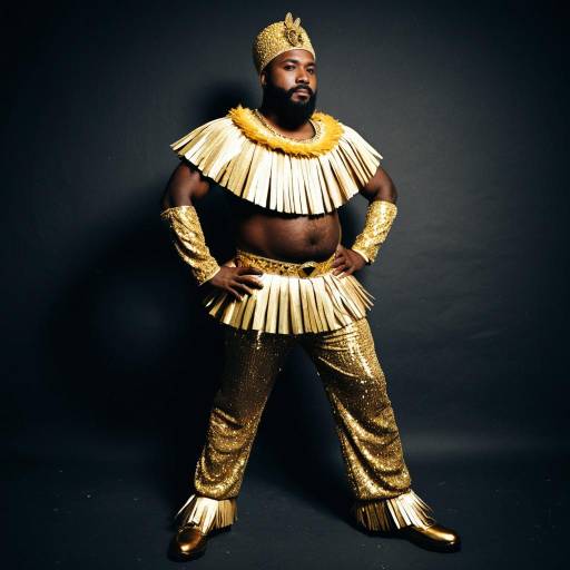 Glorious Gold Samba Costume Portrait