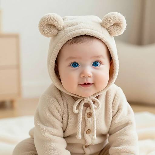 Adorable Baby in Cozy Plush Outfit