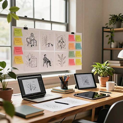 Creative Studio Brainstorming Visualization