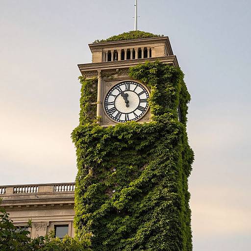 Ivy-Covered Clock Tower Elegance