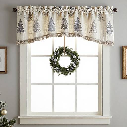 Shabby Chic Christmas Window Decor