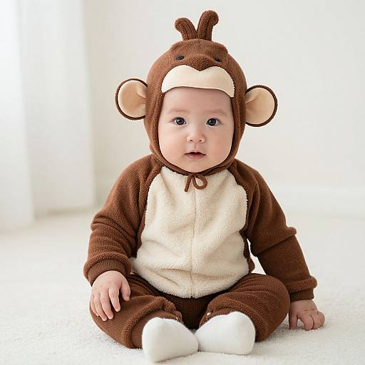 Infant in Cute Monkey Costume
