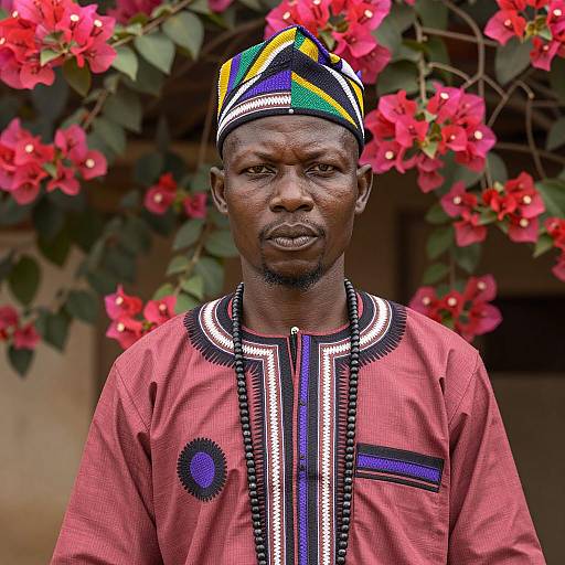 Vibrant Portrait of African Traditional Attire
