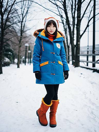 Woman in Winter Cosplay Costume