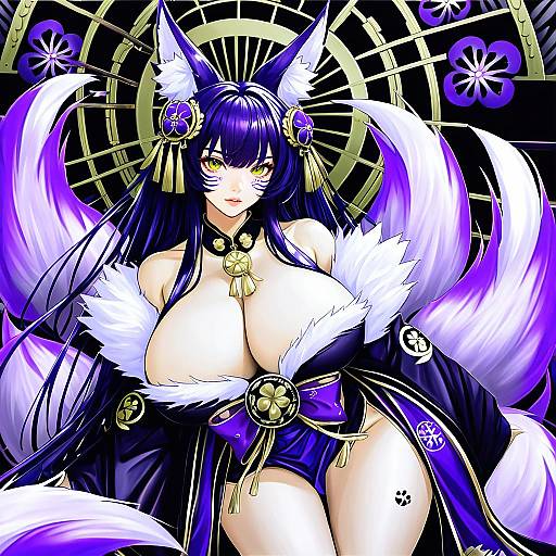 Illustration of Musashi (azur lane), azur lane in the style of Gorgeous mushroom