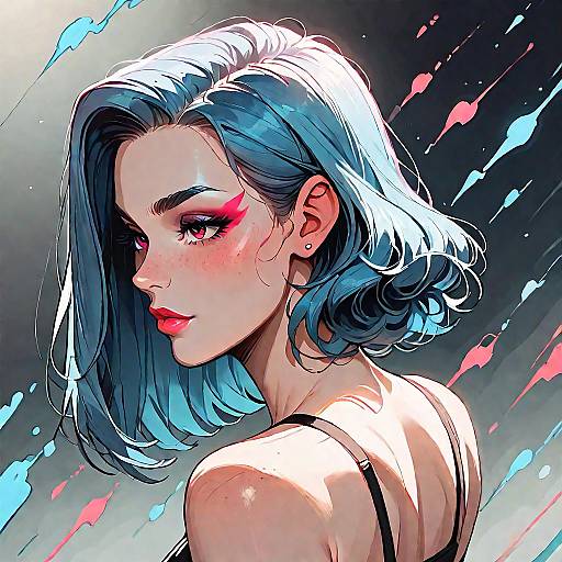 Moody Backlit Woman Portrait