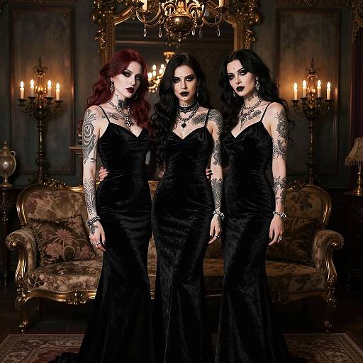 Goth Moms in Victorian Elegance