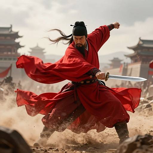 Legendary Guan Yu in Epic Battle