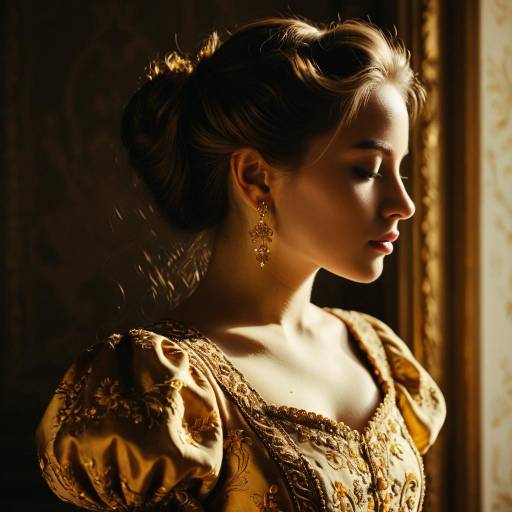 Elegant Baroque Style Woman in Warm Light