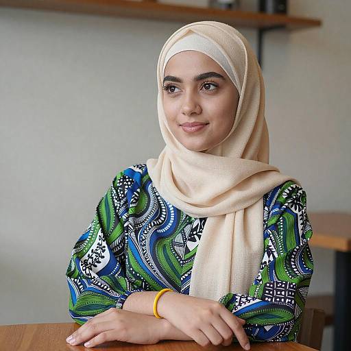 Portrait of Young Woman in Hijab