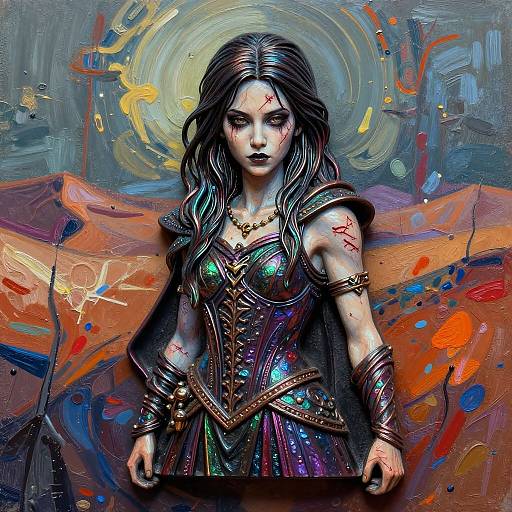 Detailed Line Art Trinket Portrait