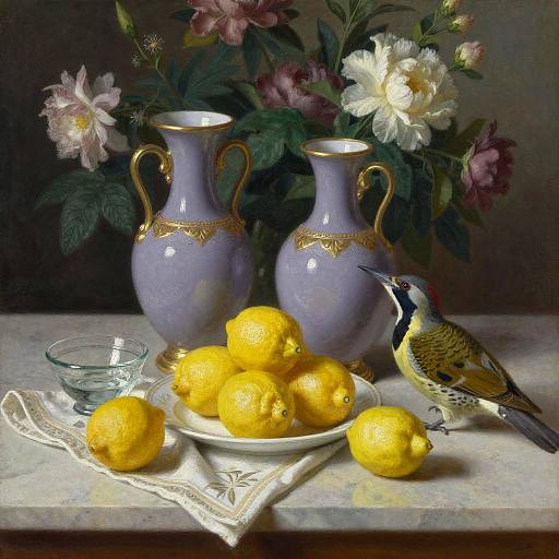 Lapis Lazuli Still Life with Bird