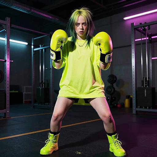 Billie Eilish Futuristic Boxing Fashion