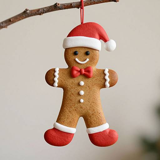 Gingerbread Man Ornament with Dangle Legs