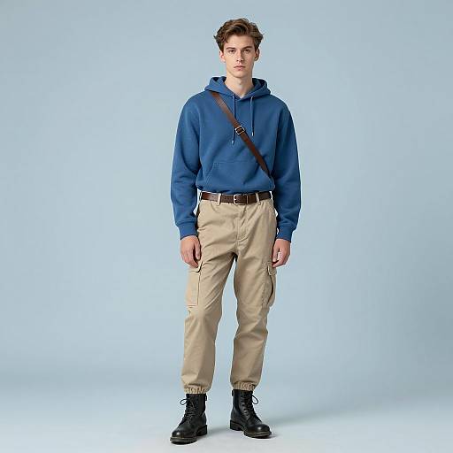 Young Man in Casual Modern Outfit