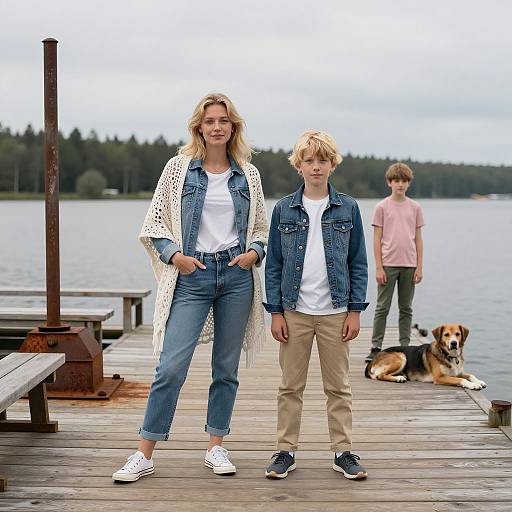 Serene Retreat at a Weathered Dock