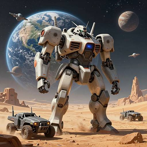 Realistic Sci-Fi Military Mecha Robots