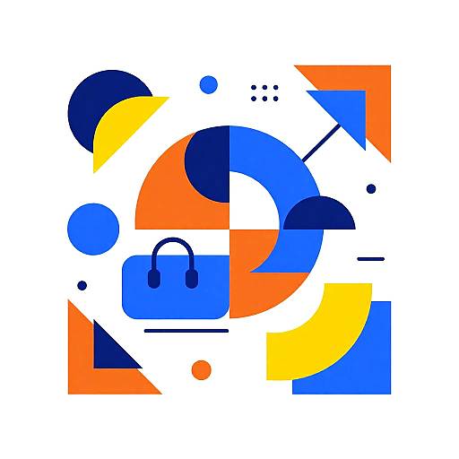 Abstract Geometric Modern Art Composition