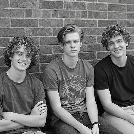 Casual Portrait of Three Young Men