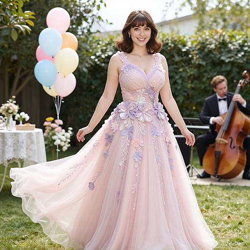 Vibrant Flower-Themed Bachelorette Costume