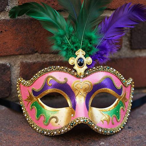Vibrant Ornate Masquerade Mask