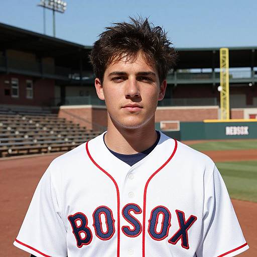 Young Man at Baseball Stadium