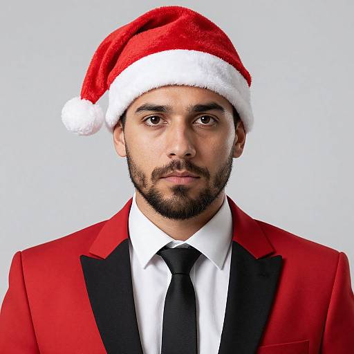 Serious Man in Festive Attire