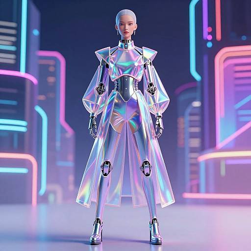Futuristic AI Digital Avatar Design