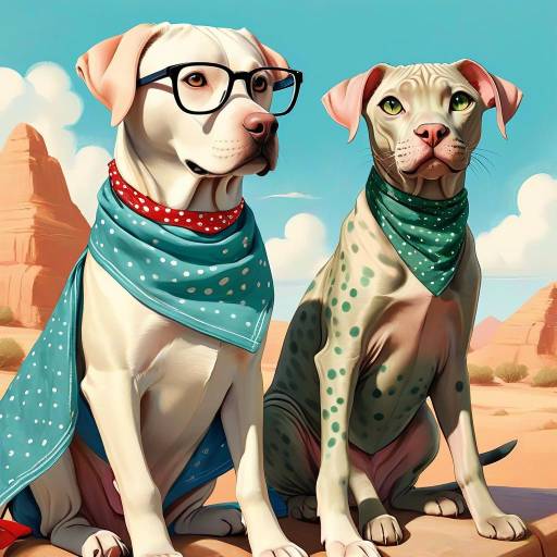 Whimsical Pets: Labrador and Sphynx Duo