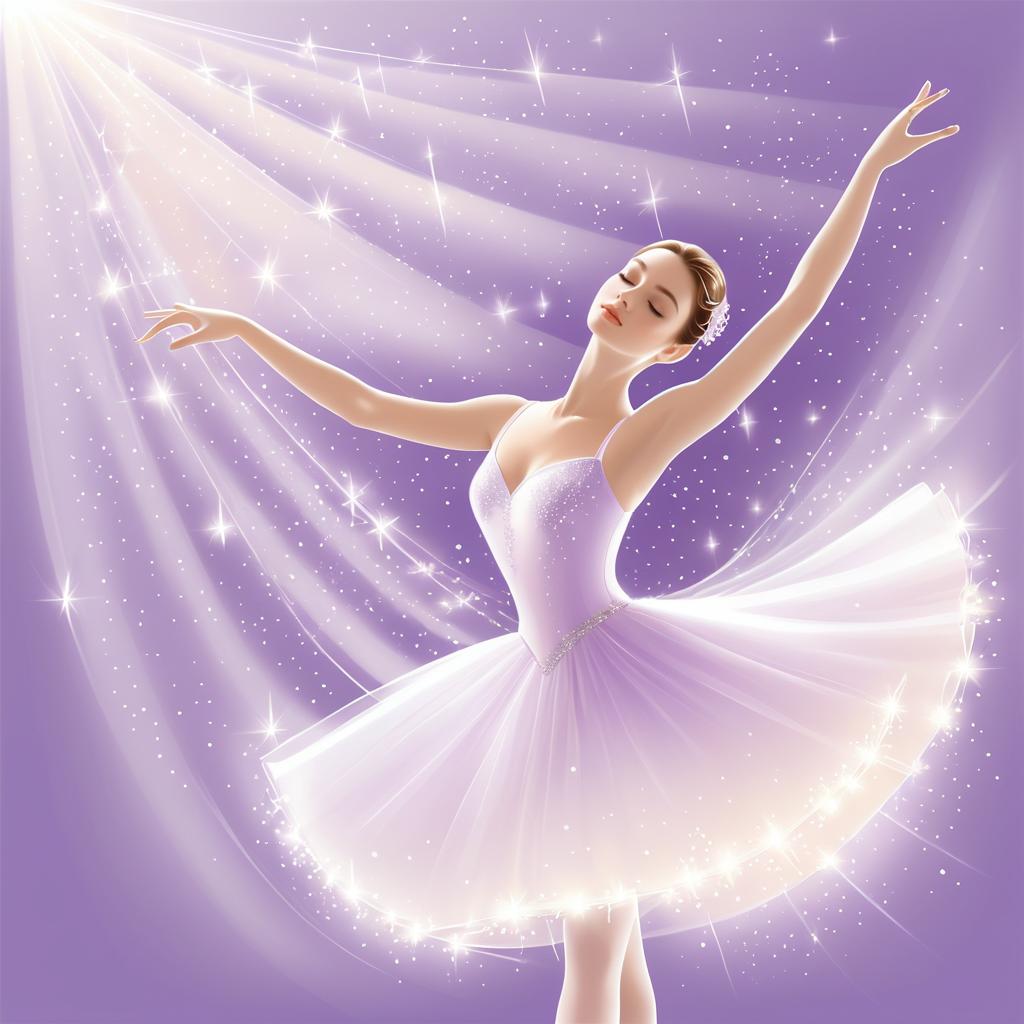 Elegant Ballerina in Lilac and Cream