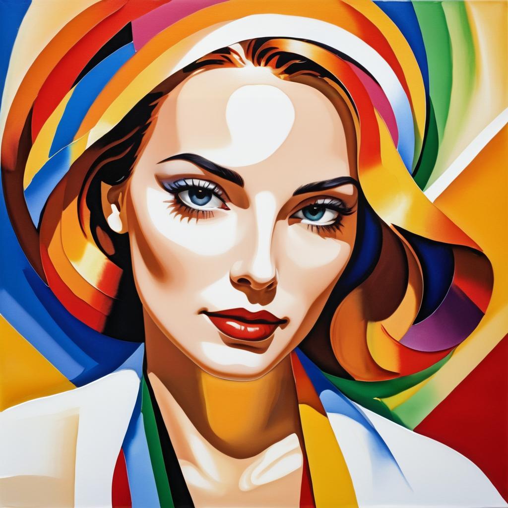 Vibrant Impasto Portrait of a Woman