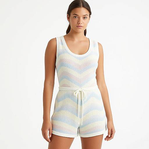 Casual Summer Knit Romper Style