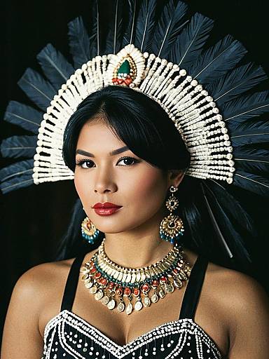 Pagdiwata Dance Costume Realistic Portrait