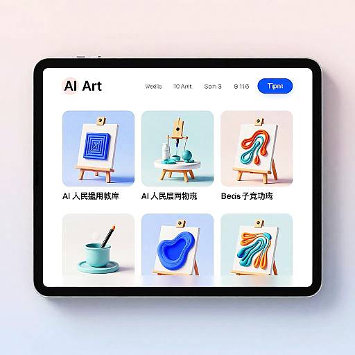 Virtual AI Art Studio Interface
