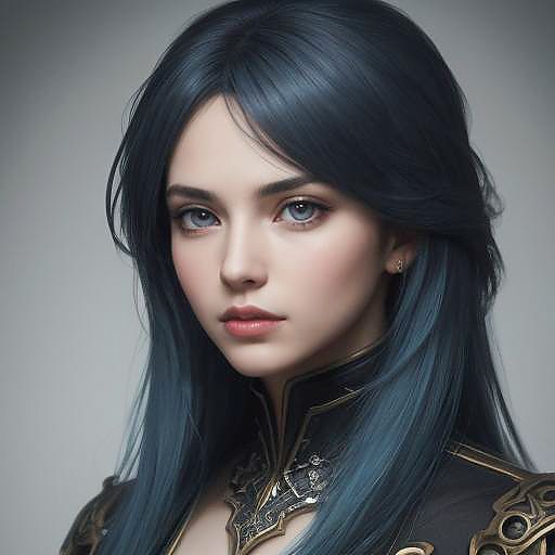 Majestic Female Android Portrait in 8K