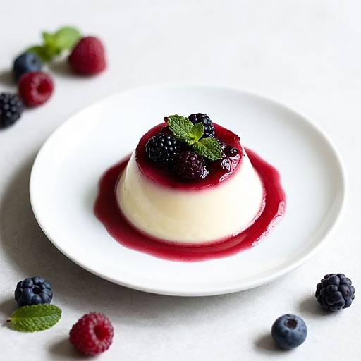 Creamy Panna Cotta with Berries