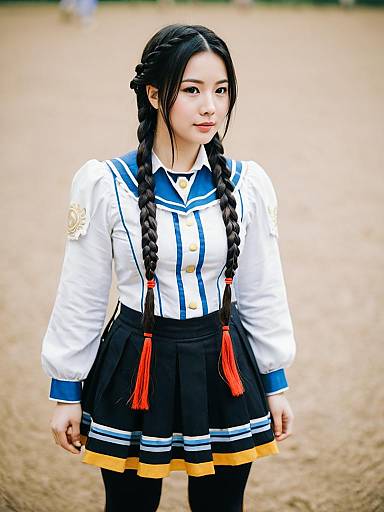Lifestyle costume photo of Monoe. Cosplay clothes