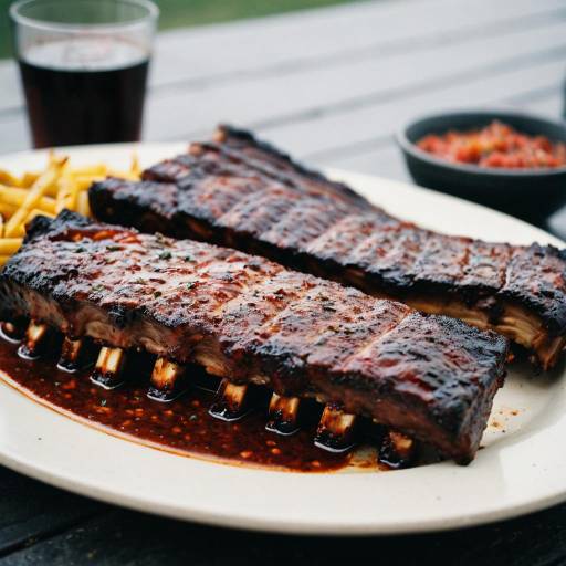 Captivating Food Photography of Barbeque Ribs