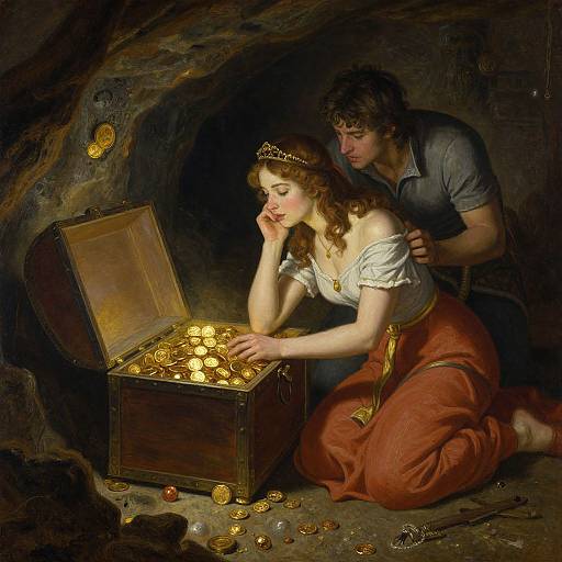 Fantasy Treasure Discovery Painting