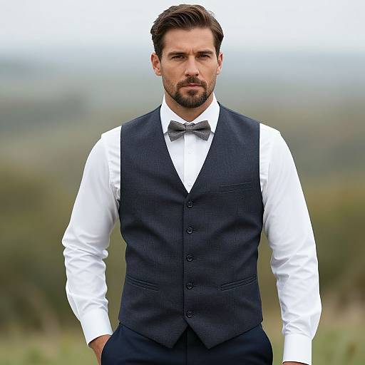 Confident Man in Stylish Waistcoat