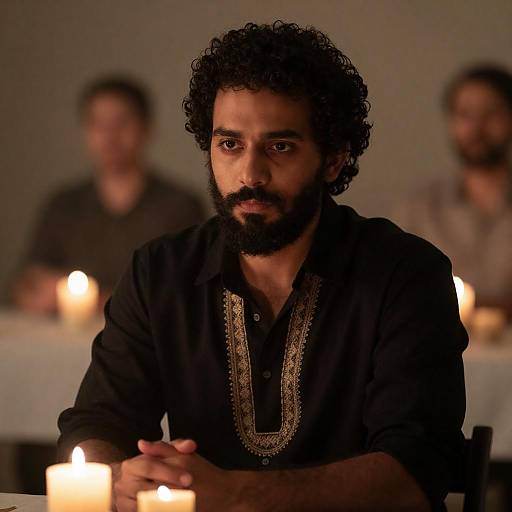 Intense Portrait of a Bearded Man